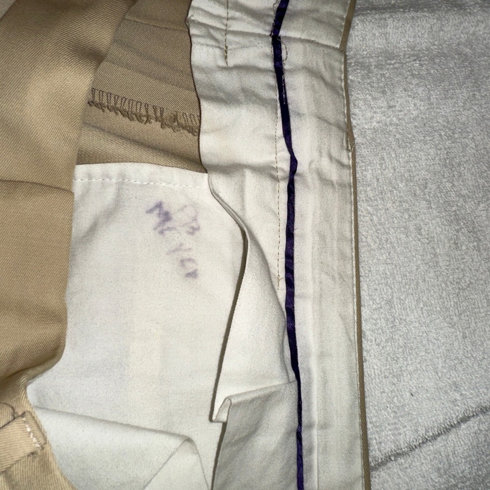 Ralph Lauren Purple Label Men's 40/31 (Lets Out to 34) Tan Wool Dress Pant Italy - Picture 9 of 12
